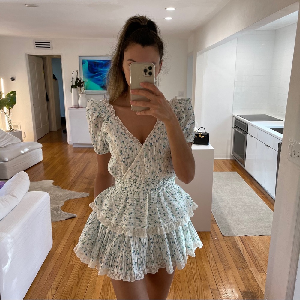 SOLD🚫LoveShackFancy “Carlo” Dress in Bonnet Blue - Picture 1 of 14